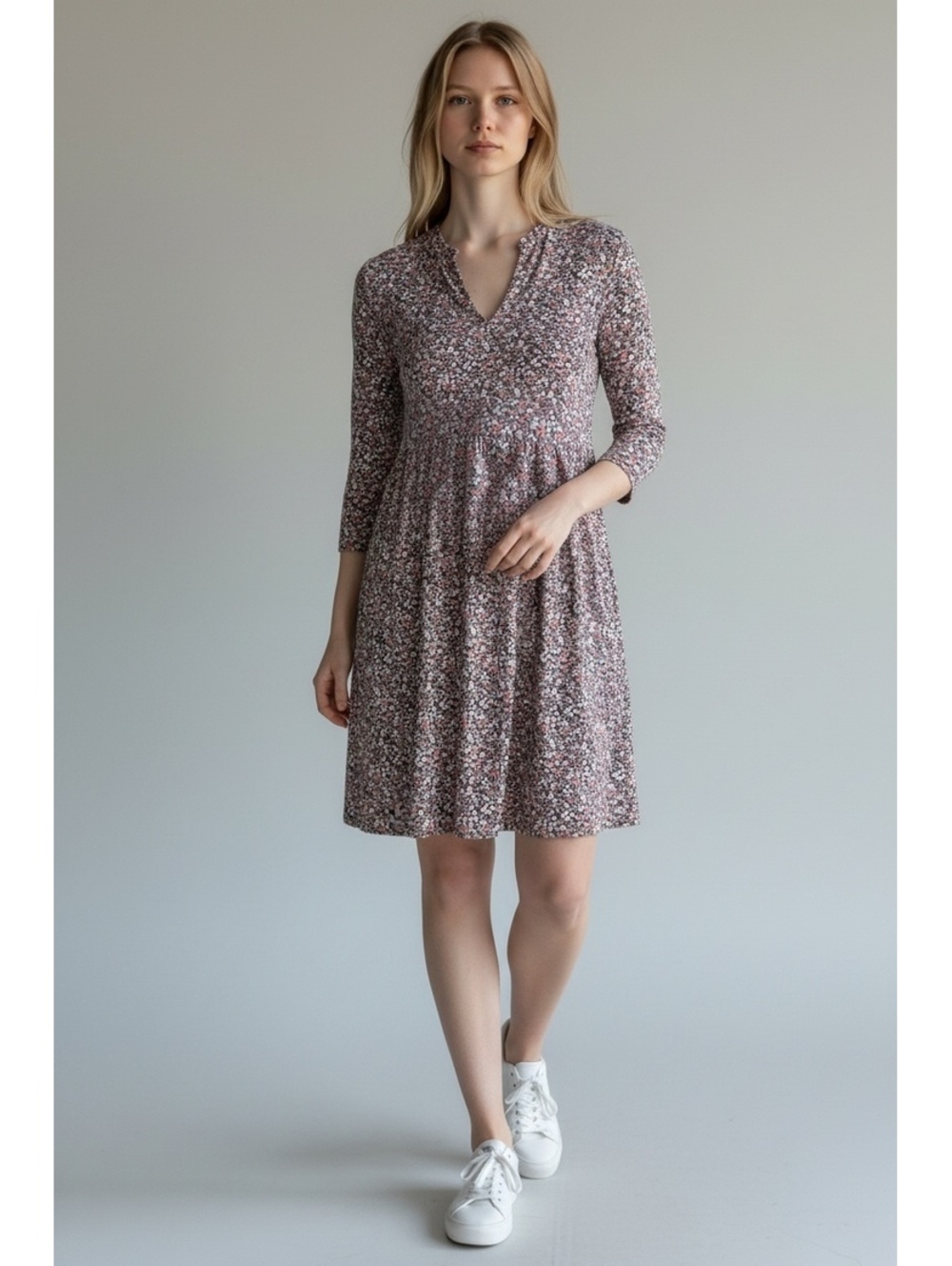 XXS Banana Republic floral 3/4 sleeve comfy loose casual dress